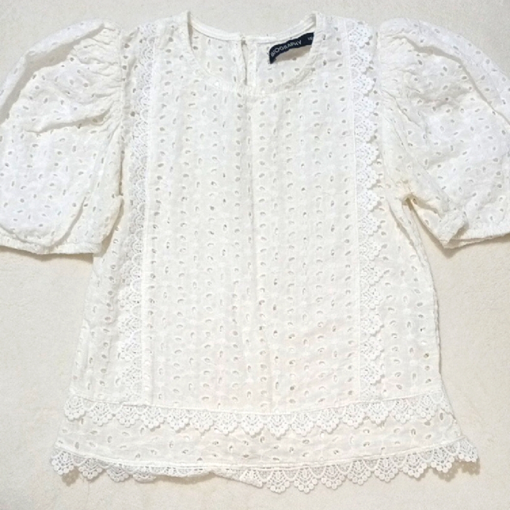 White Eyelet Lace Top